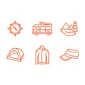 Traveling icon set