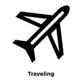 Traveling icon vector isolated on white background, logo concept