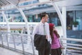 Traveling Inspired young loving couple in airport