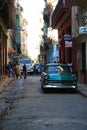 Narrow shady street in Old Havana Royalty Free Stock Photo