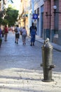 View along Obispo street in the early evening