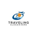 Traveling Logo Design Concept Vector Royalty Free Stock Photo