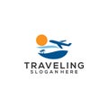 Traveling Logo Design Concept Vector Royalty Free Stock Photo