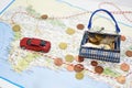Traveling money spending. Royalty Free Stock Photo