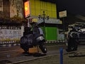 traveling at night on a Vespa looking for a place to brew coffee, and hanging out with friends with very happy hearts