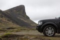 Traveling by off road 4wd car in Iceland. Royalty Free Stock Photo