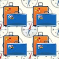 Traveling pattern. colorful seamless graphic background