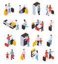 Traveling People Icons Set