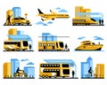 Traveling People Isolated Decorative Icons Set