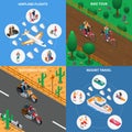 Traveling People Isometric Concept