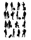 Traveling People Silhouettes