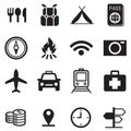 Traveling and transport icons Royalty Free Stock Photo
