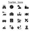 Traveling, transport & Tourism icon set vector illustration graphic design Royalty Free Stock Photo