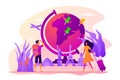 Traveling the world vector concept vector illustration. Royalty Free Stock Photo