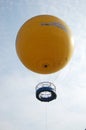 Traveller look View on top of Angkor Wat by balloon in Siemreap, Cambodia. Royalty Free Stock Photo