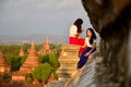 Traveller looking view of Ancient City in Bagan