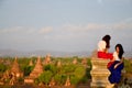 Traveller looking view of Ancient City in Bagan