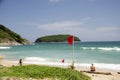 Traveller old man travel and sit on the Nai Harn beaches