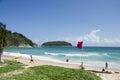 Traveller travel and relax on the Nai Harn beaches in Phuket, Th