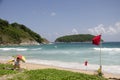 Traveller travel and relax on the Nai Harn beaches in Phuket, Th