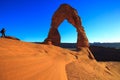 Delicate Arch sunset in Arches National Park Royalty Free Stock Photo