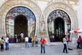 Travellers near Rossio Railway Station, Lisboa