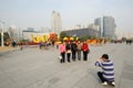 Travellers take pictures in guangzhou