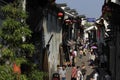 Travellers walking in the yuehe street