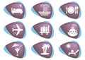 Travelling and accommodation icons