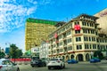 Travelling along New Bridge Road toward Chinatown with Yue Hwa Building and People\'s Park Complex in view.