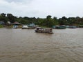 Travelling along the Amazon River in the Amazonia Rain Forest South America Royalty Free Stock Photo