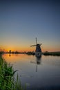 Travelling Concepts and Ideas. UNESCO Heritage Dutch Windmills I Royalty Free Stock Photo