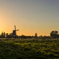 Travelling Concepts and Ideas. UNESCO Heritage Dutch Windmills Royalty Free Stock Photo