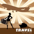 Travelling girl Royalty Free Stock Photo