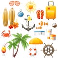 Travelling icons Royalty Free Stock Photo