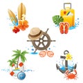 Travelling icons Royalty Free Stock Photo