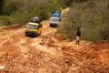 Travelling on impassable road Royalty Free Stock Photo