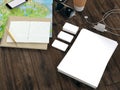 Travelling mockup business template.