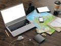 Travelling mockup business template.