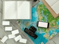 Travelling mockup business template.