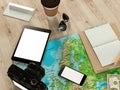 Travelling mockup business template.