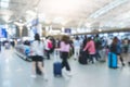 Travelling people walking with luggage Blur Passengers Royalty Free Stock Photo