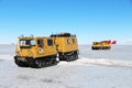 Travelling on the sea ice in Antarctica