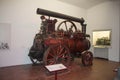 Travelling steam locomobile in The Deutsches Museum. Munich. Germany. Royalty Free Stock Photo