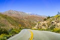 Travelling towards Coachella Valley through Santa Rosa and San Jacinto Mountains National Monument, south California, south