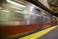 Travelling train at city Boston Mass Royalty Free Stock Photo
