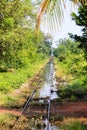 Travelling on your own trough asia - Local trains in Thailand. flooded railway tracks