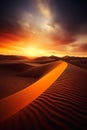 Traversing the Desert: A Mesmerizing Sunset Journey Through Inte