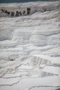 Travertin terraces in Pamukkale, Turkey