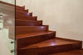 Travertine house- Stairs in close up